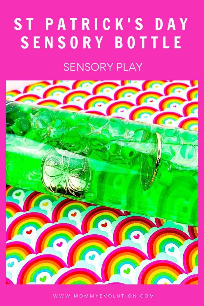 St Patricks Day Sensory Bottle - Mommy Evolution