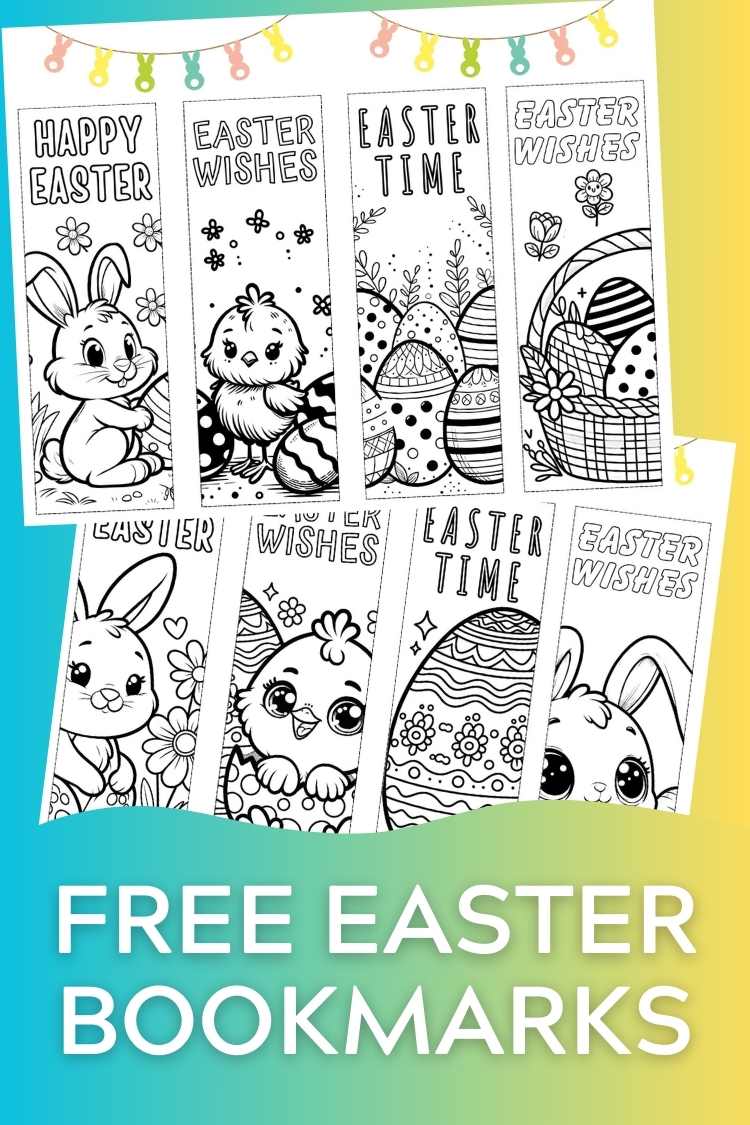 Free Easter Bookmarks Printable