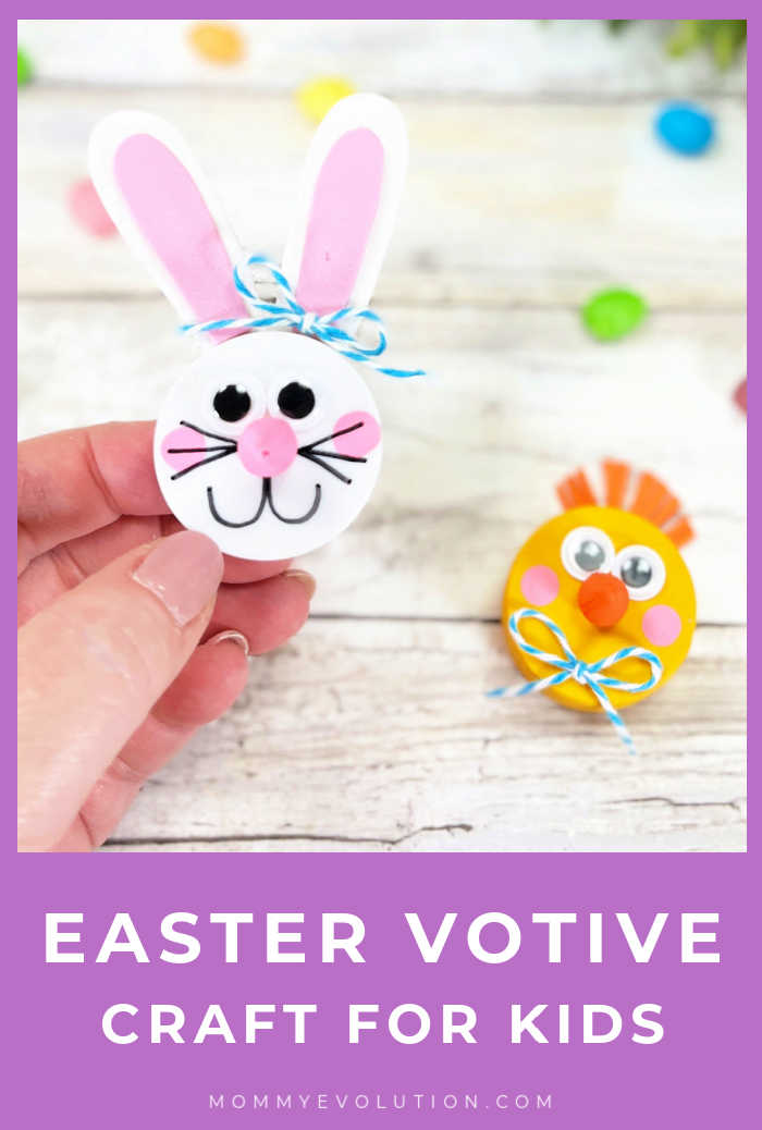 Chick and Bunny Easter Candles Craft