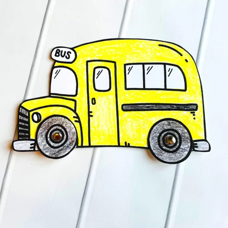 Image for Paper School Bus Craft for Preschoolers