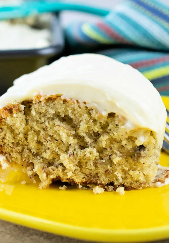 Easy Banana Cake with Cream Cheese Frosting (with Video)