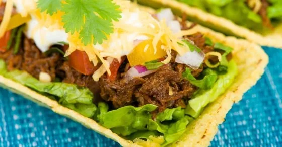 Image for Easy Crockpot Shredded Beef Tacos Recipe