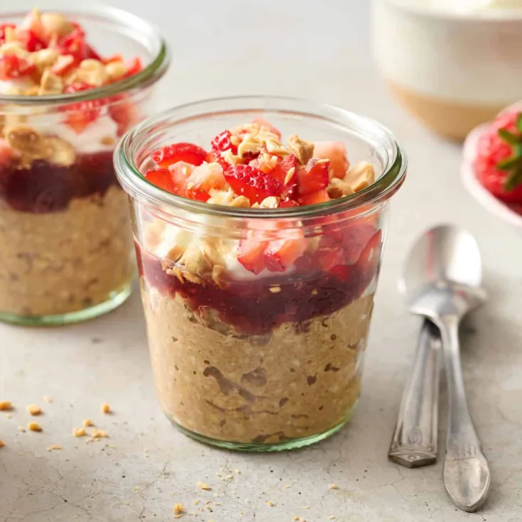 Image for Protein Peanut Butter and Jelly Overnight Oats