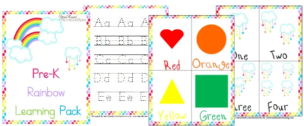 Image for Free Rainbow Learning Pack (Pre-K)