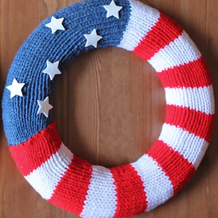 Image for Patriotic Wreath Knitting Pattern
