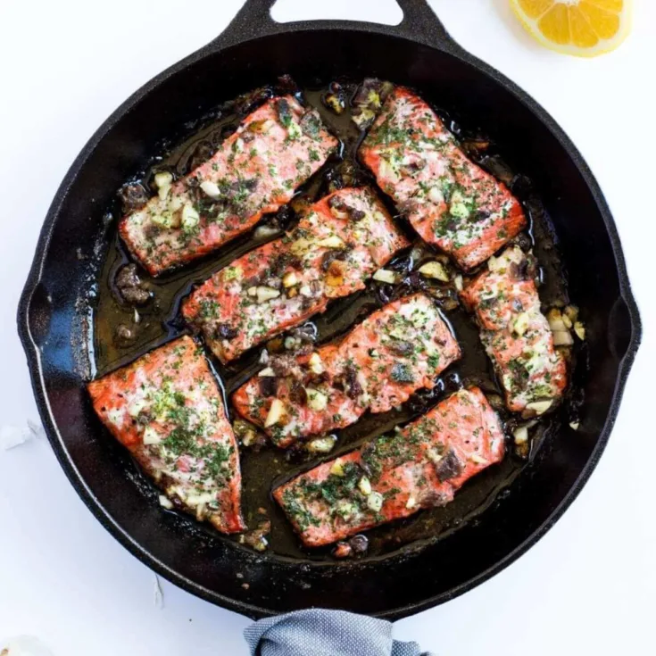 Image for Easy Salmon Recipe in Anchovy-Garlic Butter