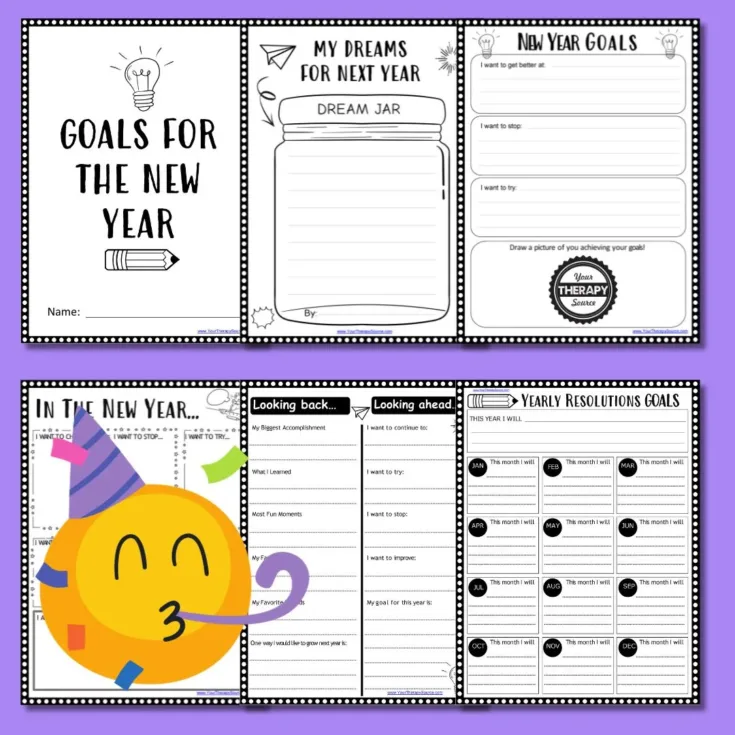 Image for New Year’s Resolution Worksheet Free Printable PDF