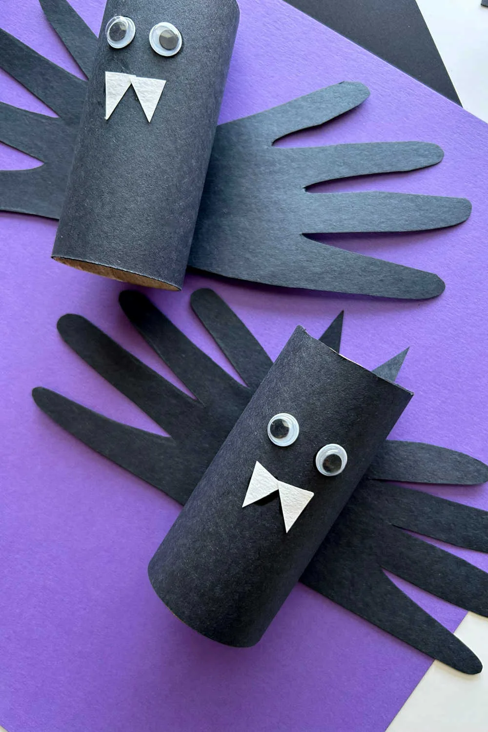Toilet Paper Roll Bat Craft for Kids