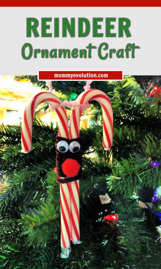 This Candy Cane Reindeer Ornament is a sweet and simple holiday craft that turns a few basic supplies into an adorable keepsake kids love to hang on the tree.