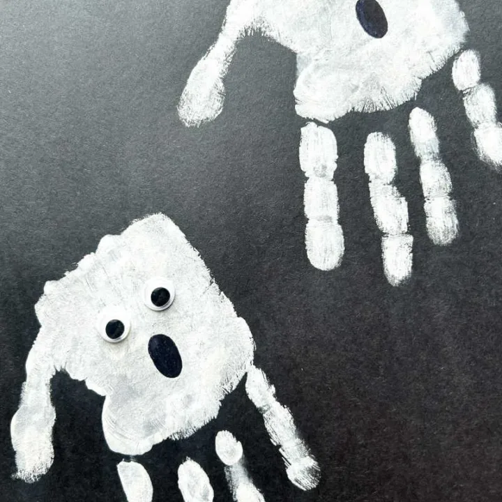 Image for Ghost Handprint Art Halloween Craft for Kids