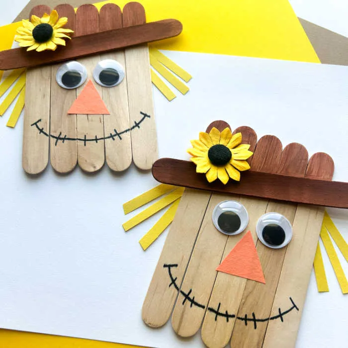 These activities extend the Scarecrow Popsicle Stick Craft while supporting creativity, fine motor development, seasonal awareness, and collaborative play.