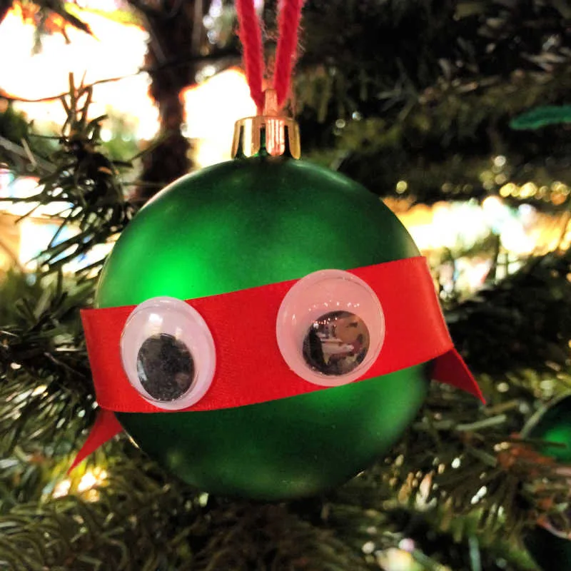 This Teenage Mutant Ninja Turtles ornament is a simple way to mix holiday decorating with a pop of kid-favorite character fun.