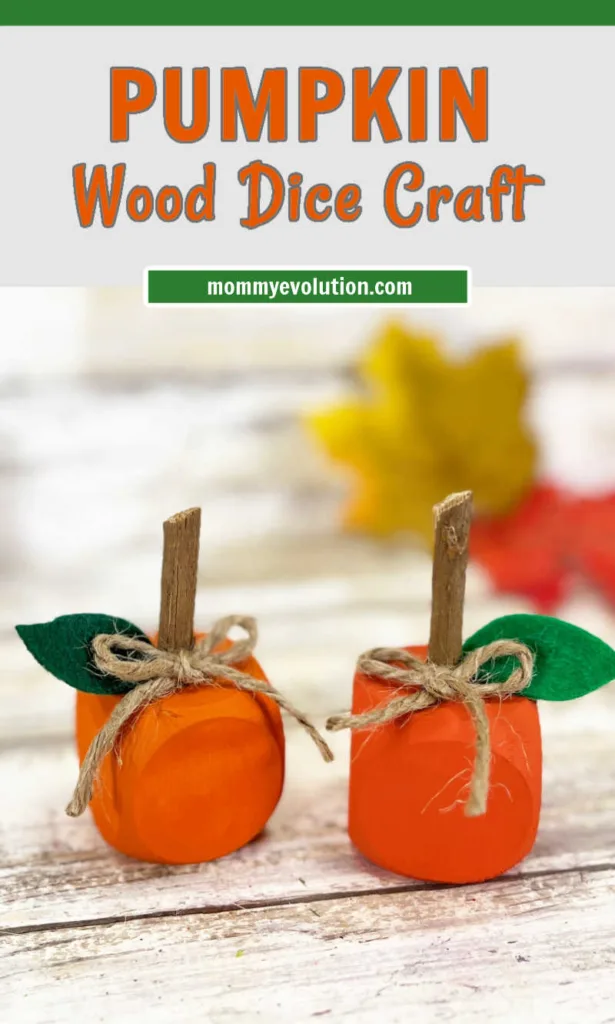 Wood Dice Pumpkin Craft brings together simple supplies and cozy fall style to create trendy mini pumpkins that look like high-end décor.