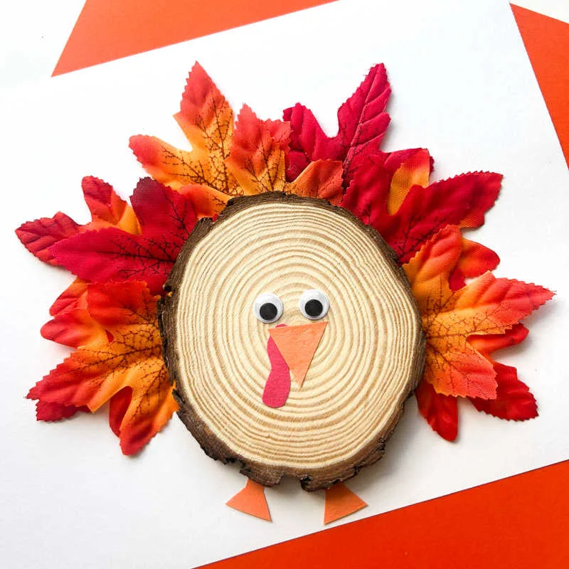 These activities extend the Wood Slice Turkey Craft while supporting creativity, fine motor development, color recognition and collaborative play.