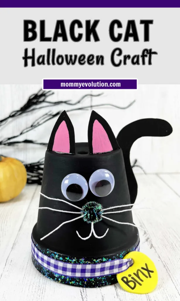 Hocus Pocus Cat Craft for Kids brings a little Halloween magic to your craft table, using simple Dollar Store supplies to create an adorable Binx-inspired decoration kids will feel proud to display. 