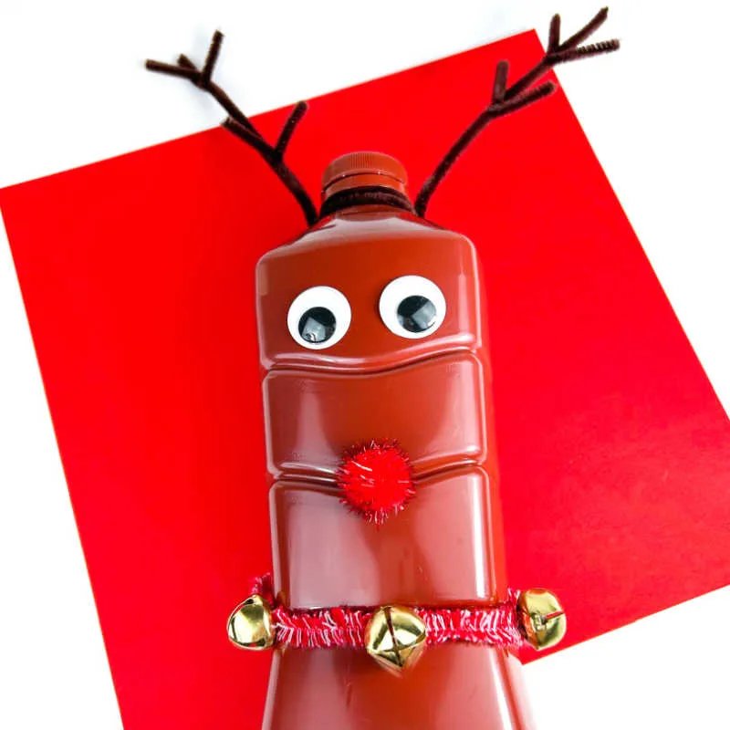 Milk Jug Reindeer Craft for kids