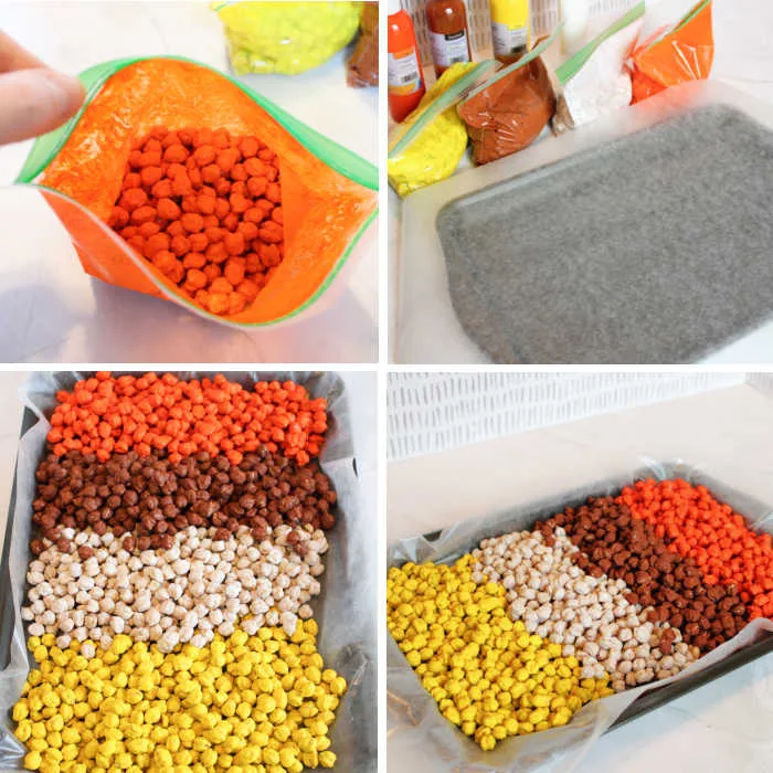 How to Dye Chickpeas for Sensory Play