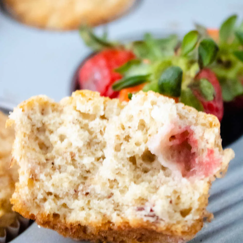 These Strawberry Banana Muffins are an easy, feel-good bake that never lasts long once they cool.