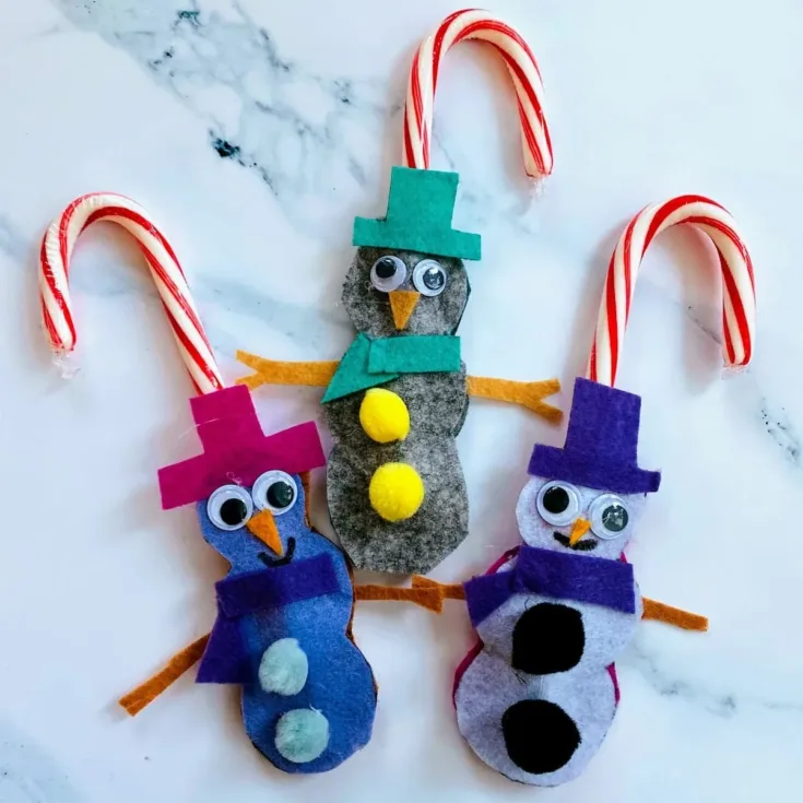 Image for Adorable Snowman DIY Candy Cane Holder