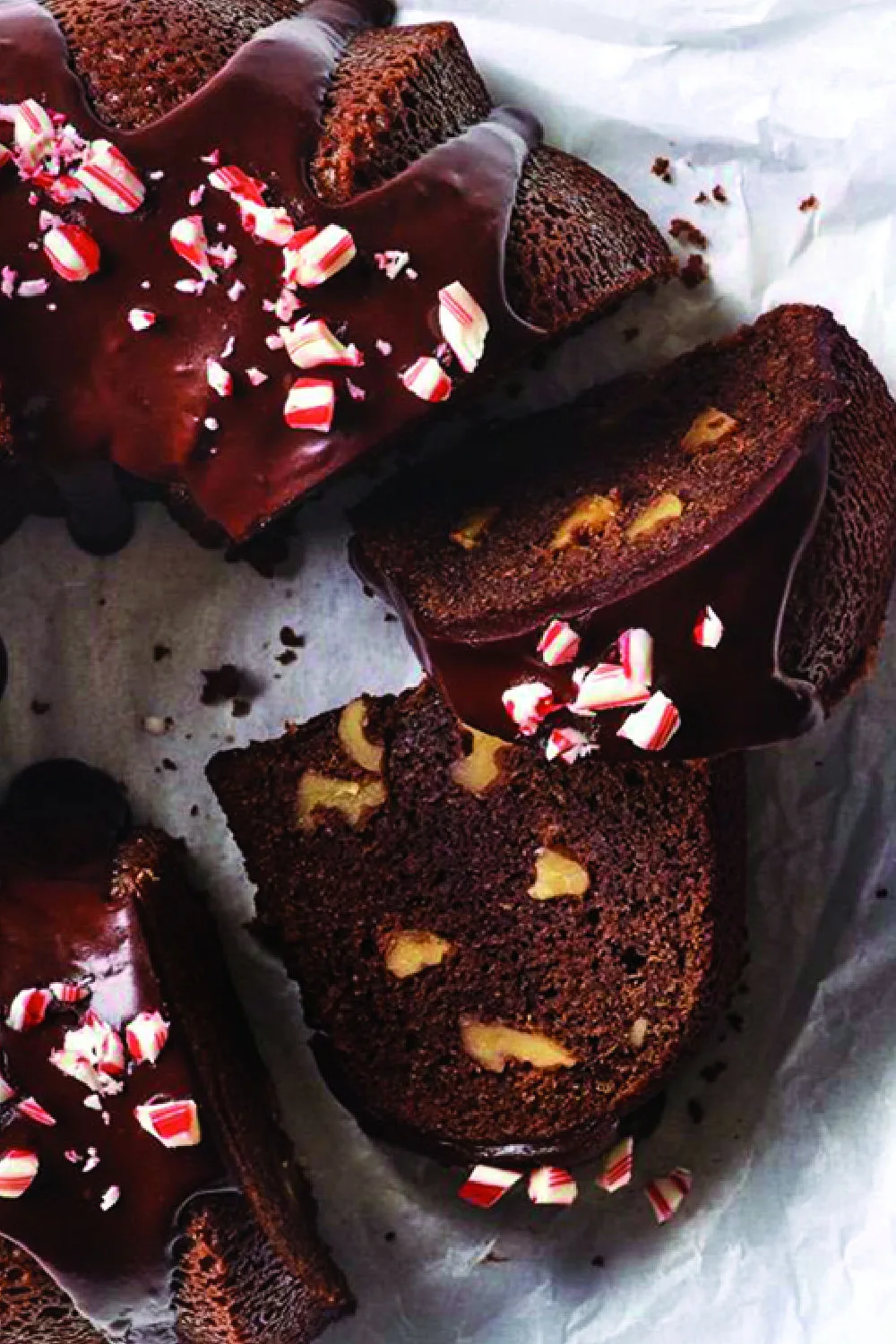 Chocolate Peppermint Cake with Walnuts