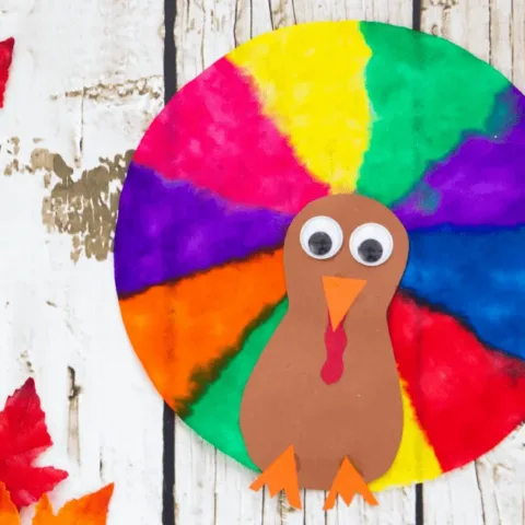 Image for Coffee Filter Turkey Craft (with printable template)