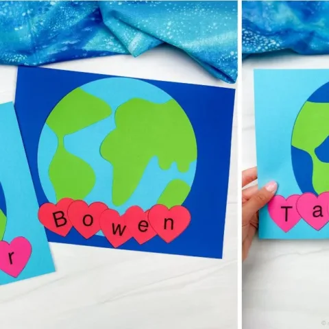 Image for Earth Day Name Craft For Kids
