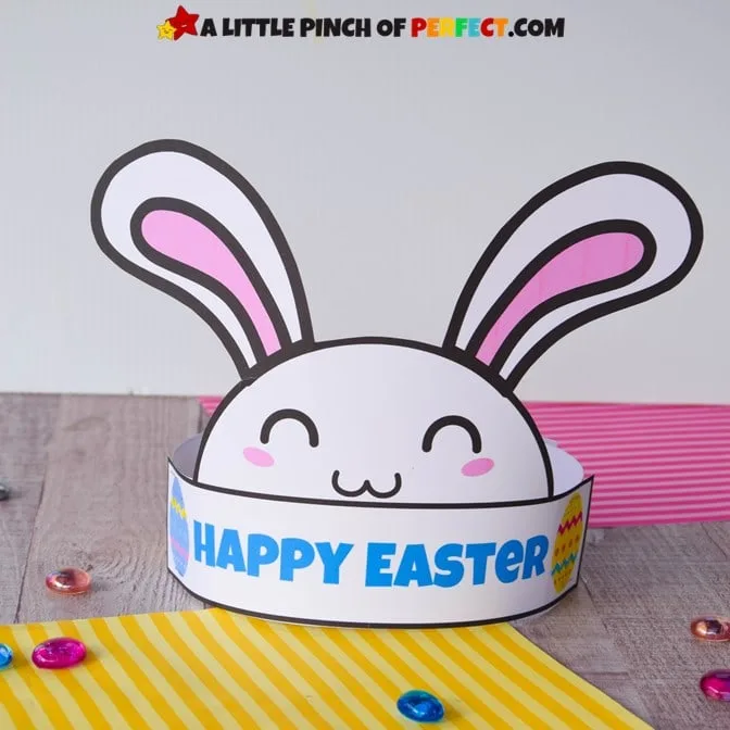 Image for FREE Bunny Ear Template to make a CUTE Easter Crown Craft