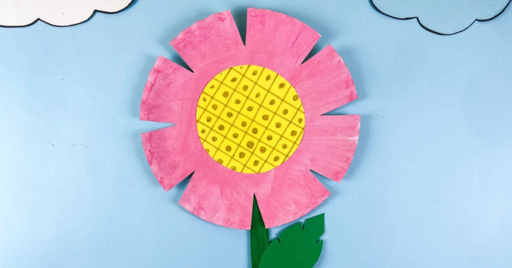 This paper plate flower craft blends creativity, skill-building and seasonal fun into a project kids enjoy making.