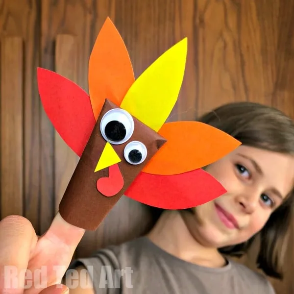 Image for Easy Paper Turkey Finger Puppet for Preschool