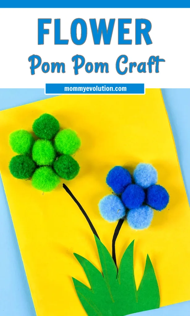 Add texture and creativity to craft time with this Pom Pom Flower Craft that transforms colorful pom poms and simple paper shapes into cheerful flowers kids will love to make.