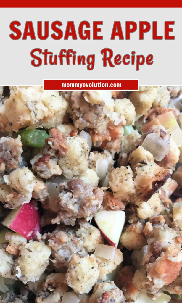 Sausage Apple Stuffing combines savory sausage, tender apples and herb-seasoned stuffing into a warm, comforting side dish packed with rich flavor and texture.
