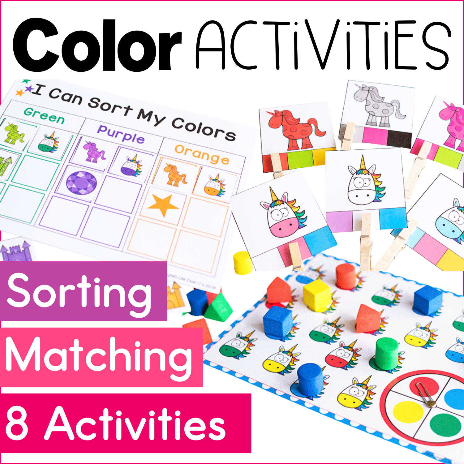 Image for Unicorn Color Activities for Preschool