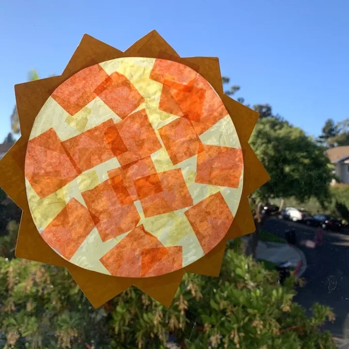 Image for Easy Sunshine Tissue Paper Suncatcher Craft