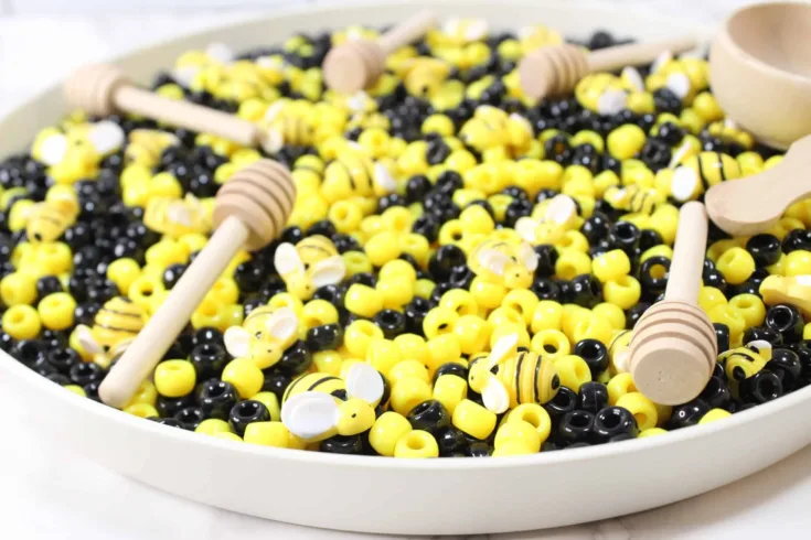Image for Bee-Themed Sensory Bin for Preschoolers