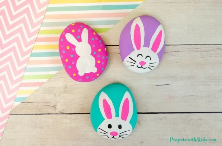 Image for The Cutest Easter Bunny Painted Rocks