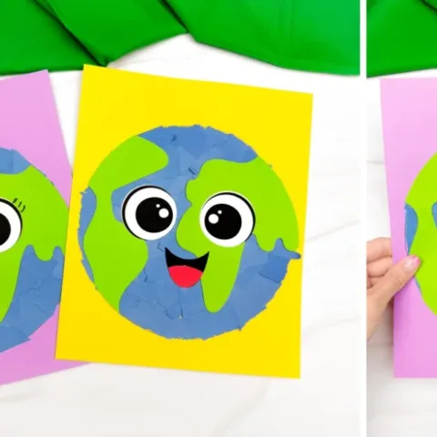 Image for Torn Paper Earth Craft For Kids