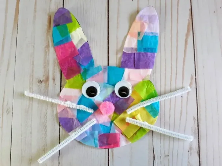 Image for Bunny Tissue Paper Suncatcher Craft