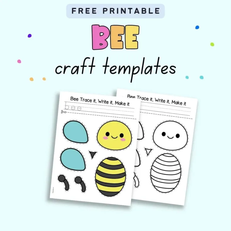 Image for Free Printable Bee Craft