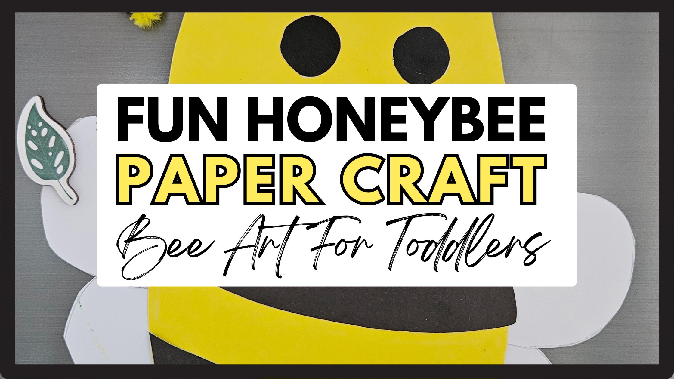 Image for Cute Paper Bee Craft for Toddlers 