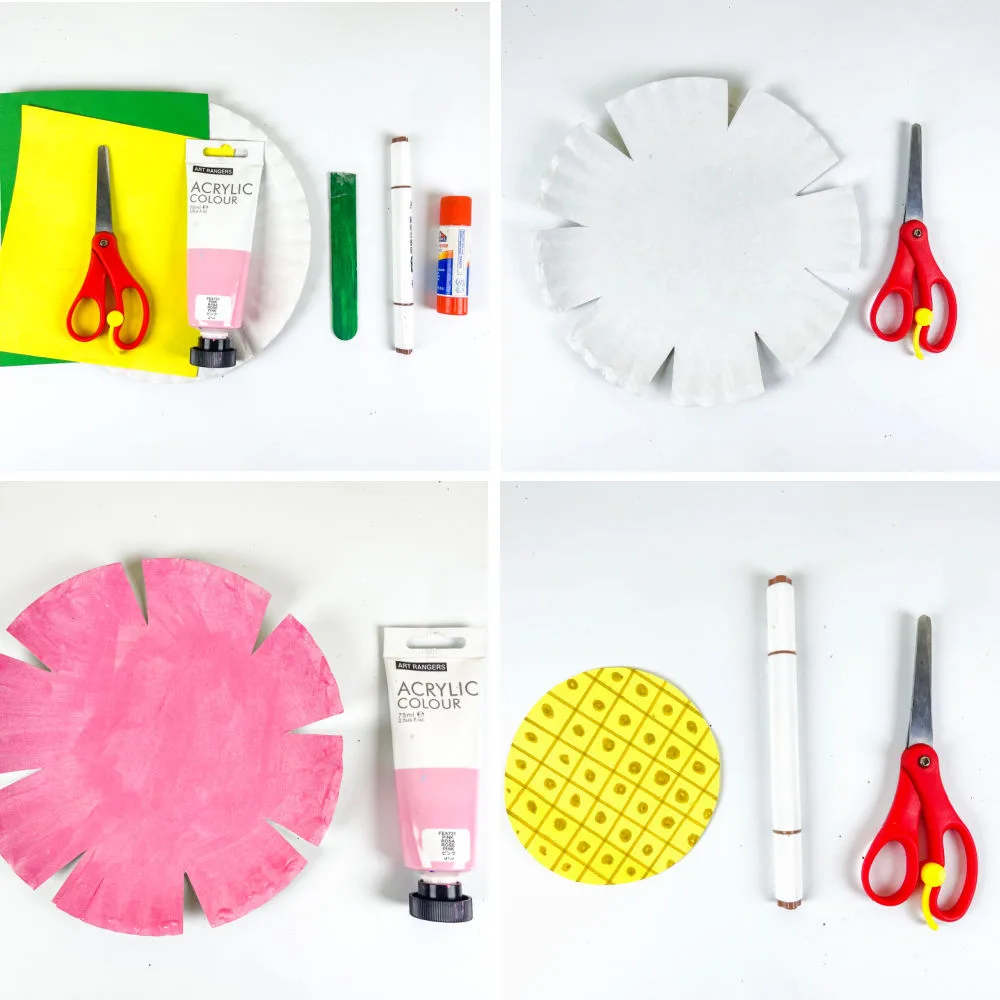 How to Make Paper Plate Flower Craft