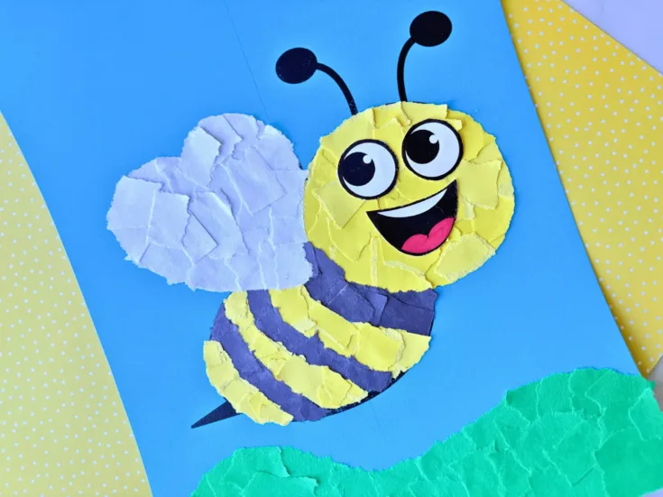 Image for Torn Paper Bumblebee Craft