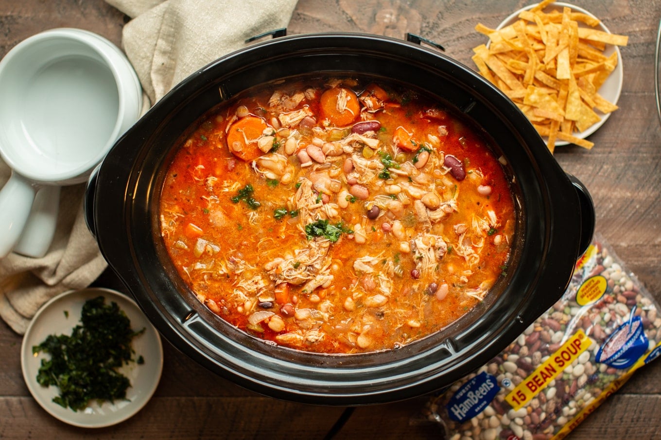 Image for Slow Cooker 15 Bean Buffalo Chicken Soup