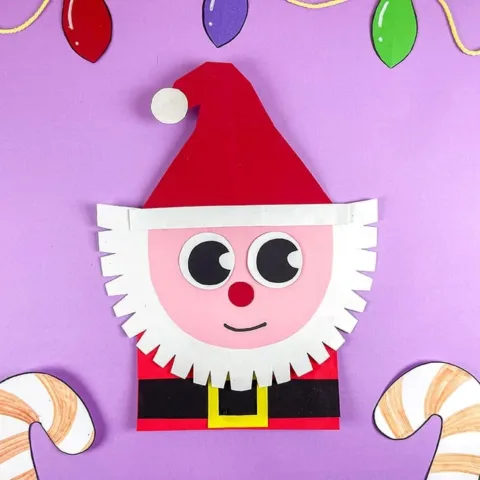Image for DIY Paper Bag Santa Craft For Kids