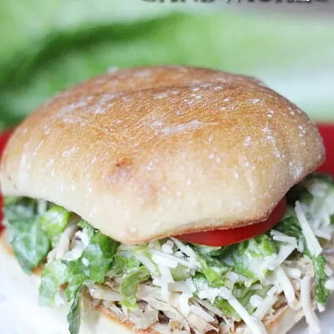 Image for Easy Crock Pot Chicken Caesar Sandwich on Ciabatta