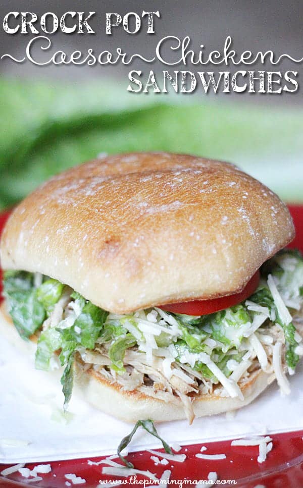 Image for Easy Crock Pot Chicken Caesar Sandwich on Ciabatta