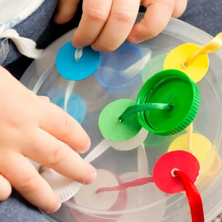 Image for Ribbon Pull Fine Motor Color Game for Toddlers and Babies