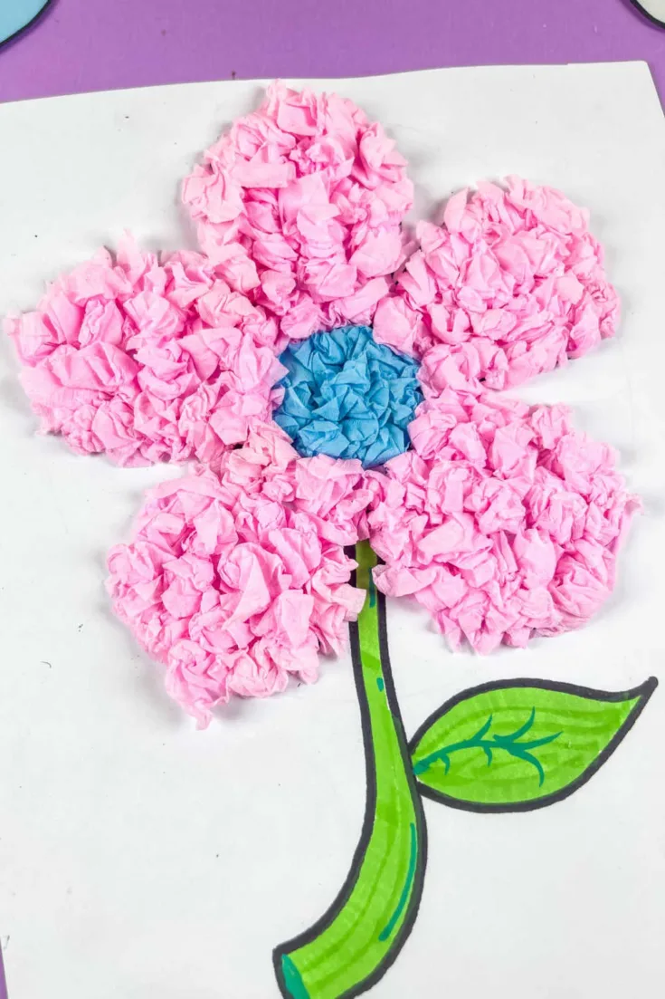 Image for Tissue Paper Flowers Craft for Kids