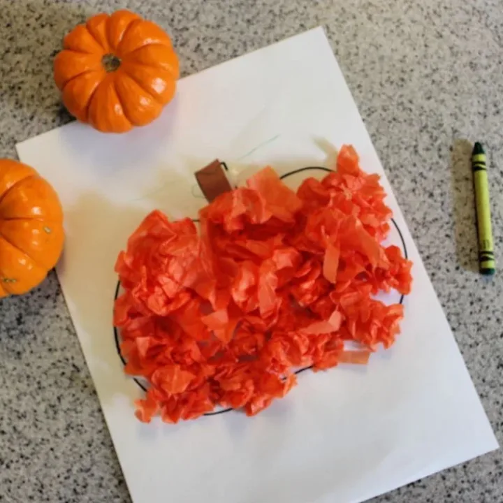 Image for Tissue Paper Pumpkin Craft