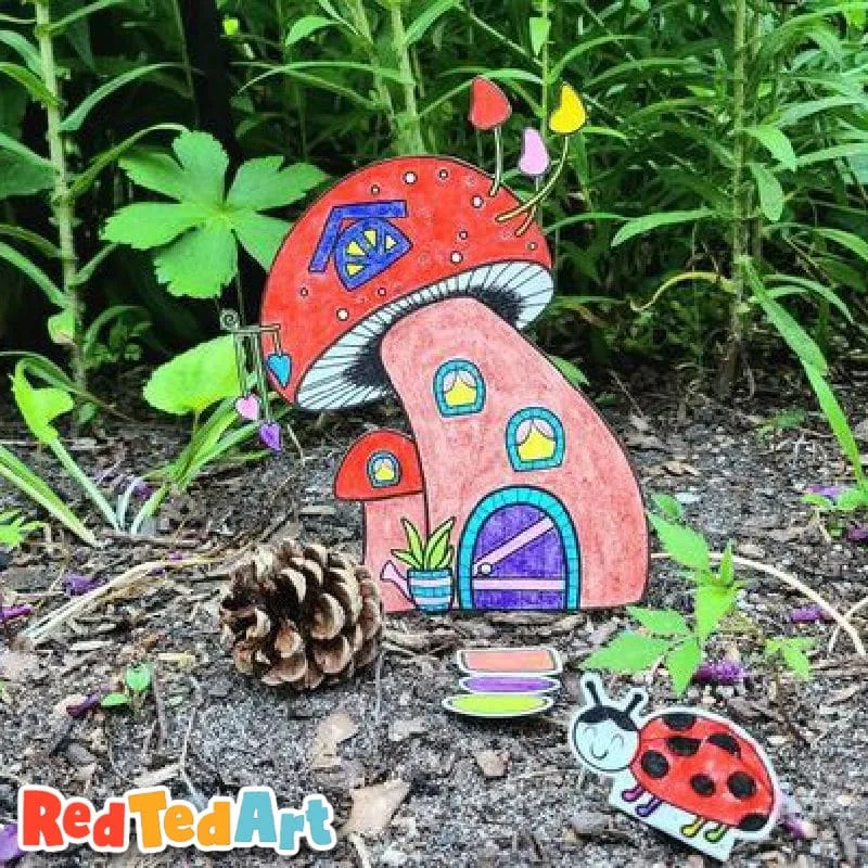 Image for Fun Fairy Garden Printable Coloring Pages
