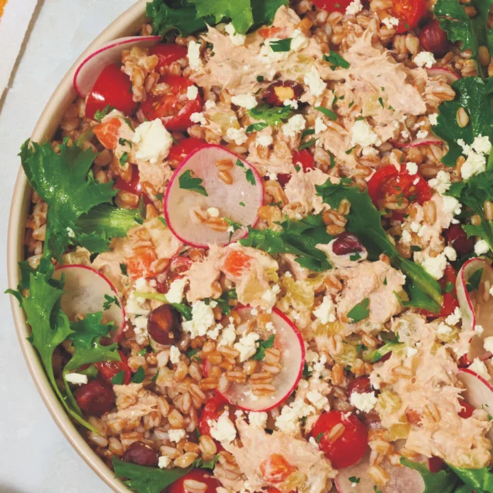 Mediterranean Farro Tuna Salad